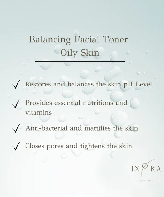 Ixora - Cleansing, Tightening, Balancing Facial Toner with Tea Tree, Eucalyptus, and Peppermint Oils for Acne Prevention, pH Balance